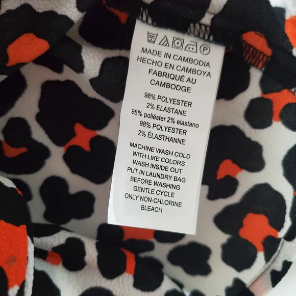 NWT Michael Kors Leopard Print Zip / Tie Blouse - Picture 7 of 8